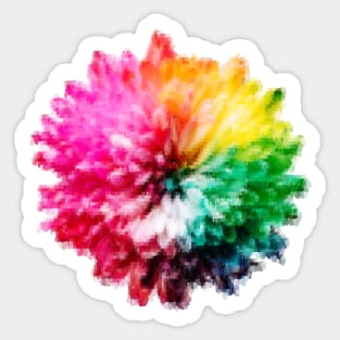 Vivid Surrealistic Flower: A Colorful Masterpiece Sticker